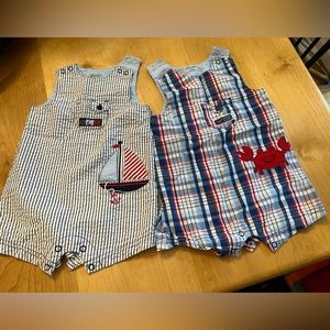 Baby boys beachy overalls
